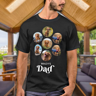 Hund PAPPA Personlig Pet Photo Collage Hund älska T Shirt