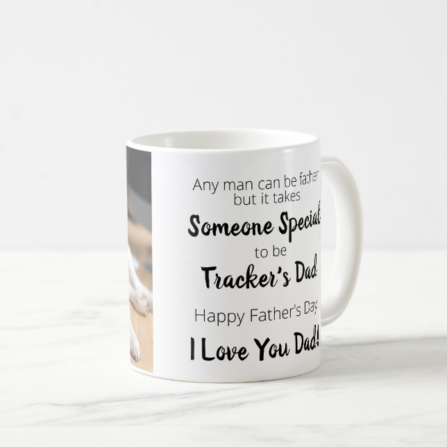 Hund Pappa Personlig Pet Photo Fars dag Kaffemugg (Framsida höger)