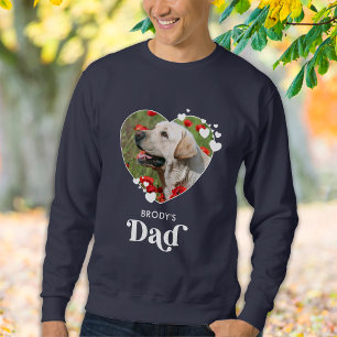 Hund PAPPA Personlig Pet Photo Heart Hund älskare Lång Ärmad Tröja
