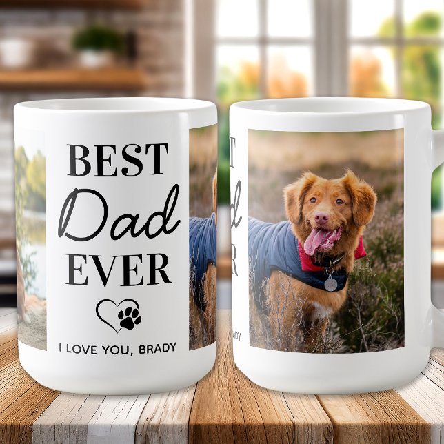 Hund Pappa Personlig Pet Photos Fars dag Kaffemugg (Skapare uppladdad)