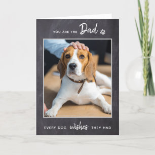 Hund Pappa Pet Photo Rustic Fars dag Helgkort