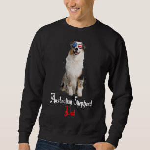 Hund Pappa Puppy Pappa Australian shepherd Lång Ärmad Tröja