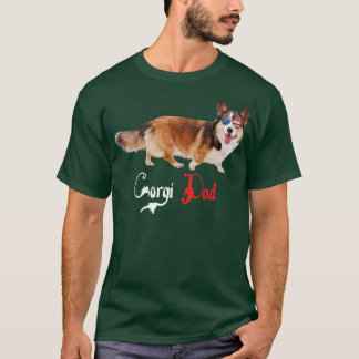 Hund Pappa Puppy Pappa Corgi  T Shirt