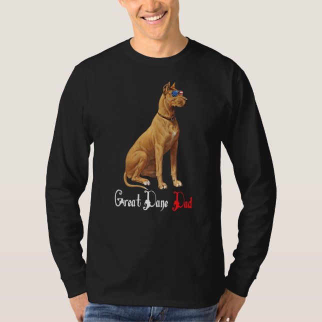Hund Pappa Puppy Pappa Great dane T Shirt (Framsida)