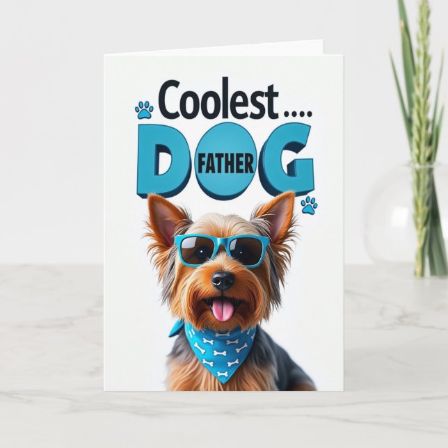 Hund Pappa Roliga Solglasögon Kort (Framsida)
