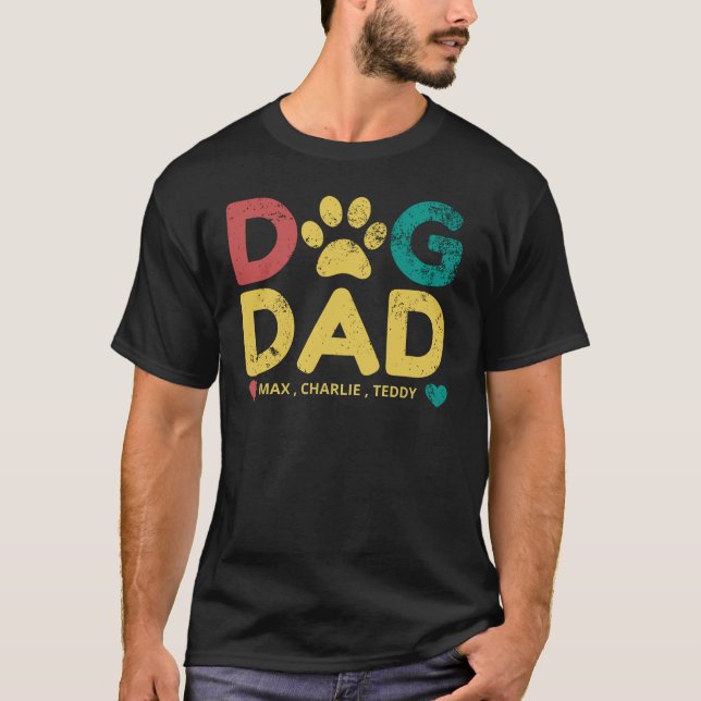 Hund Pappa Shirt/Add Your Hund Namn Personlig T Shirt (Framsida)