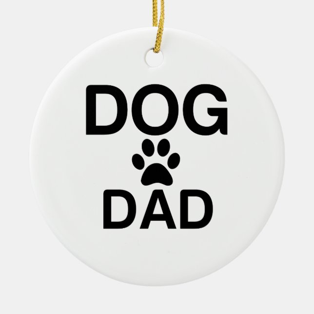 HUND PAPPA TASS JULGRANSPRYDNAD KERAMIK (Framsidan)