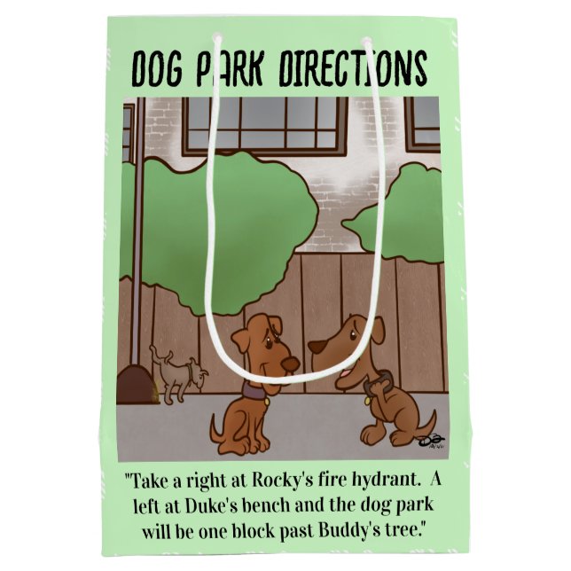 Hund Park Directions Gift Bag (Baksidan)