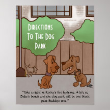 Hund Park Directions Value Poster