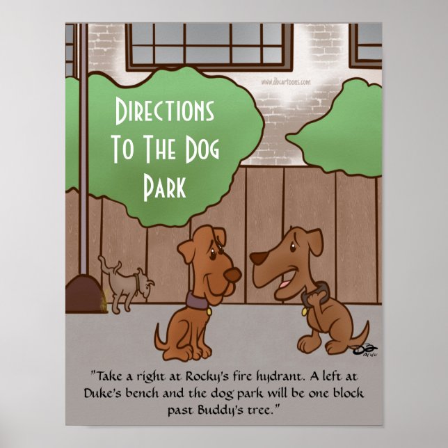 Hund Park Directions Value Poster (Framsidan)