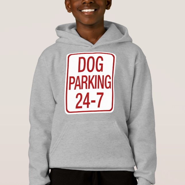 Hund Parking T Shirt (Framsida)