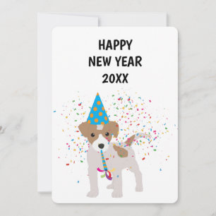 Hund Partying - Nytt årskort för Helgdag av djur Julkort