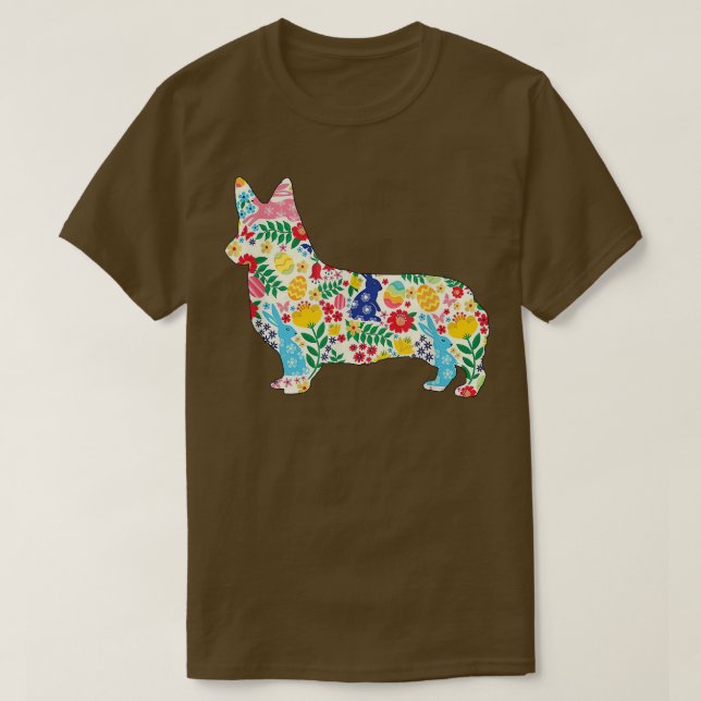 Hund Påskhare Costume För manar Women Kids Corgi T Shirt (Design framsida)