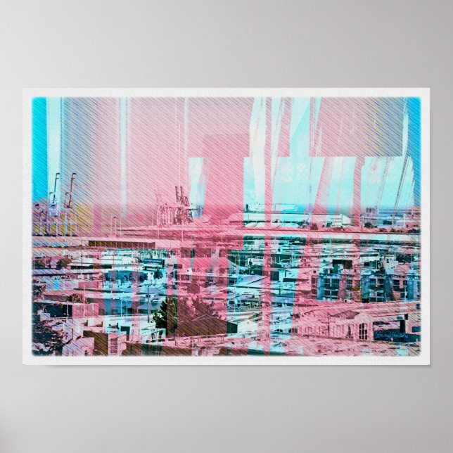 Hund patchera Panorama i San francisco City Poster (Framsidan)