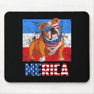 Hund Patriotic Usa 4 juli Amerikanska Flagga Meric Musmatta