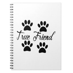 Hund Pau Skriv ut True Friends Text Anteckningsbok