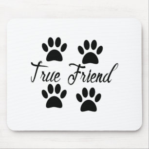 Hund Pau Skriv ut True Friends Text Musmatta
