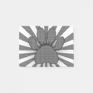 Hund Paw Print Manga Stil Post-it Block
