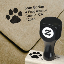 Hund Paw Print Returadress Cute Pet Hund Tass Stämpel