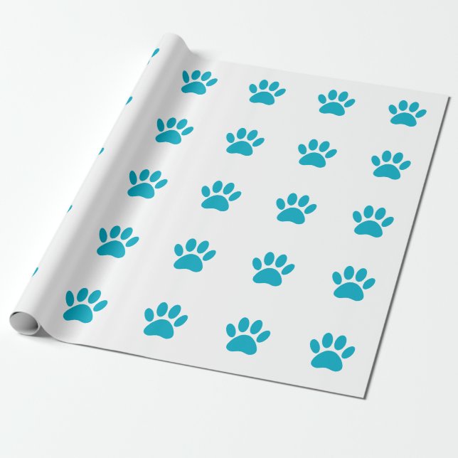 Hund Paw Skriv ut bild Presentpapper (Utrullad)