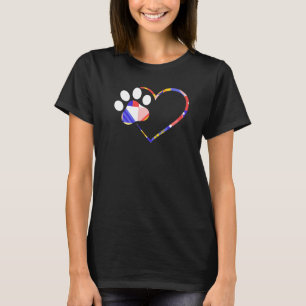 Hund Paw Skriv ut Doggie Animal Fläkt Friend Pets T Shirt