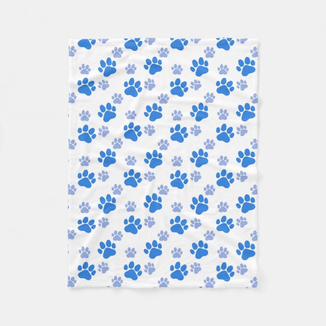 Hund Paw Skriv ut enkla dukvalpar för djurfoder Fleecefilt (Framsidan)