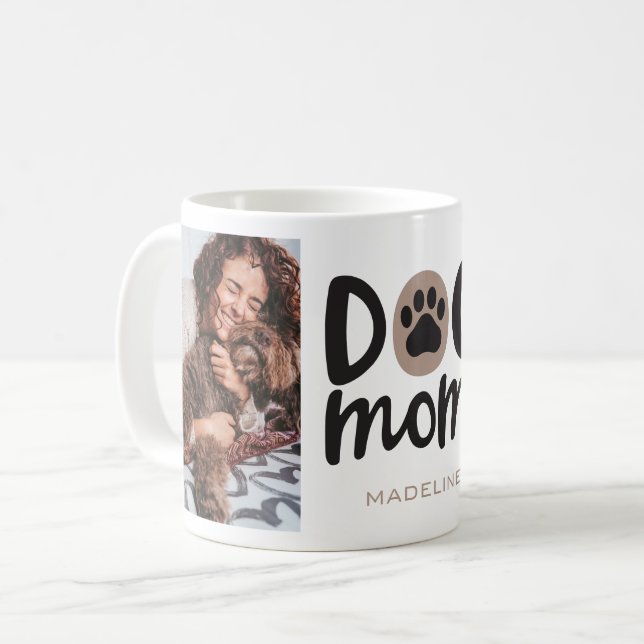 Hund Paw Skriv ut fotokollage-kaffe Mugg Kopp (Framsida vänster)