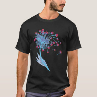 Hund Paw Skriv ut Hund Flower Dandelion Hund älska T Shirt