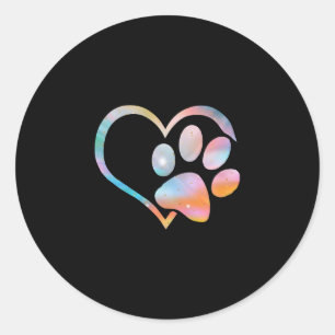 Hund Paw Skriv ut Psychedelic Tie Dye English Bull Runt Klistermärke
