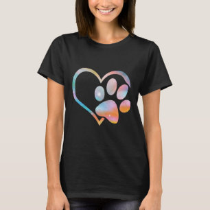 Hund Paw Skriv ut Psychedelic Tie Dye English Bull T Shirt