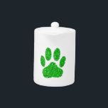 Hund Paw-utskrift för grönt Foliage<br><div class="desc">En hund som täcks av grönt lövs. Ursprunglig bild.</div>