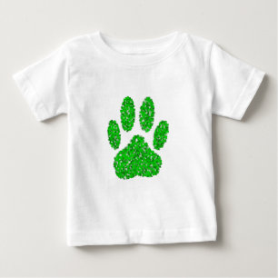 Hund Paw-utskrift för grönt Foliage Tröja