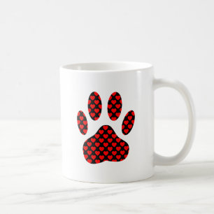 Hund Paw-utskrift med hörn Kaffemugg