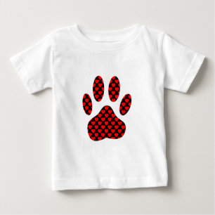 Hund Paw-utskrift med hörn T-shirt