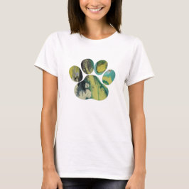 Hund Paw-utskrift T-shirt