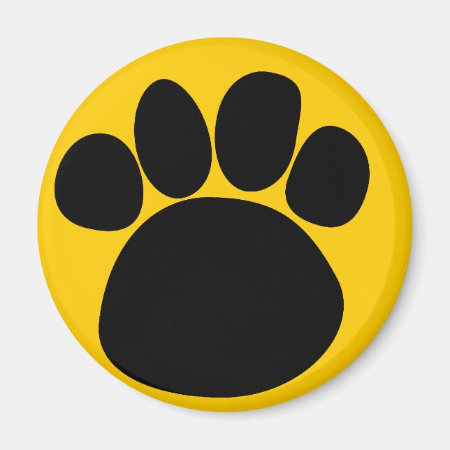 Hund Paw-utskrift till Tass Magnet (Framsidan)