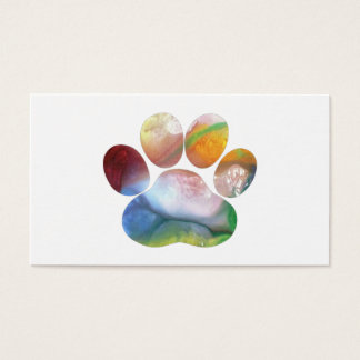 Hund Paw-utskrift Visitkort