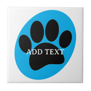 Hund Pawprint Art Kakelplatta