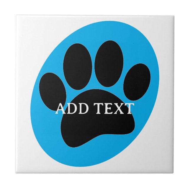 Hund Pawprint Art Kakelplatta (Framsidan)