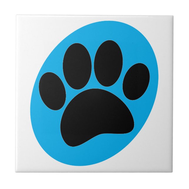 Hund Pawprint Art Kakelplatta (Framsidan)