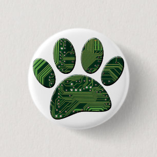 Hund Pawprint Circuit Board Knapp