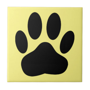 Hund Pawprint Gult - bakgrund Kakelplatta