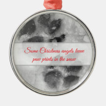 Hund Pawprint i Snö-dekorationen.