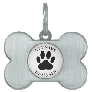 Hund Pawprint ID-bricka Husdjur