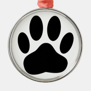 Hund Pawprint Julgransprydnad Metall