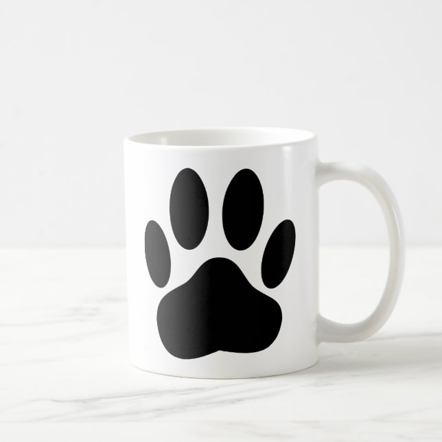 Hund Pawprint Kaffemugg (Höger)