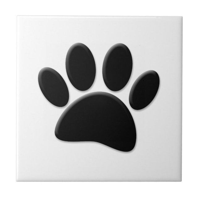 Hund Pawprint Kakelplatta (Framsidan)