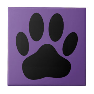 Hund Pawprint Lila - bakgrund Kakelplatta
