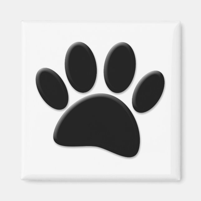 Hund Pawprint Magnet (Framsidan)