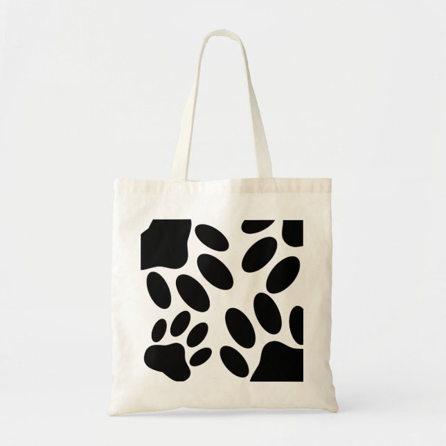 Hund Pawprint Mönster Tote Bag Tygkasse (Framsidan)